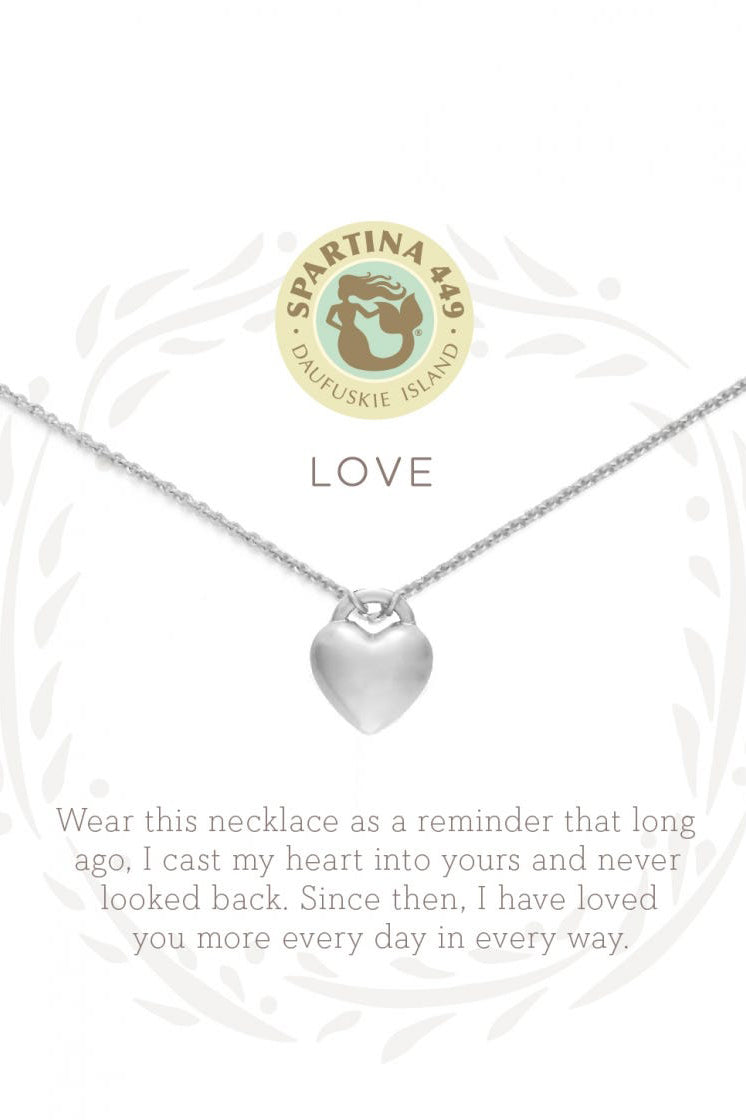 Sea La Vie Necklace - Silver Love Heart