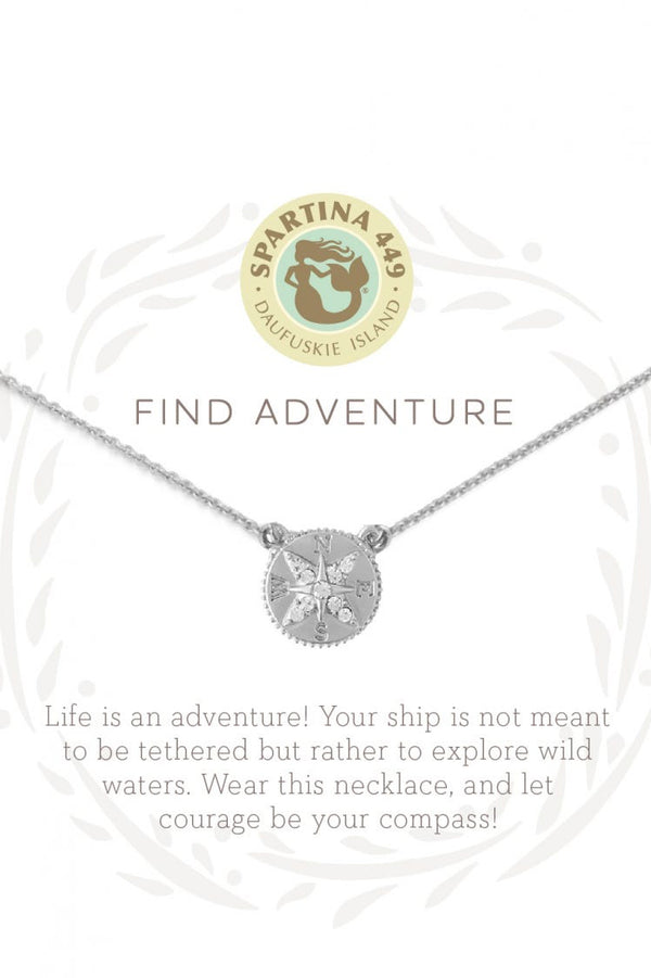 Sea La Vie Necklace - Silver Adventure Compass