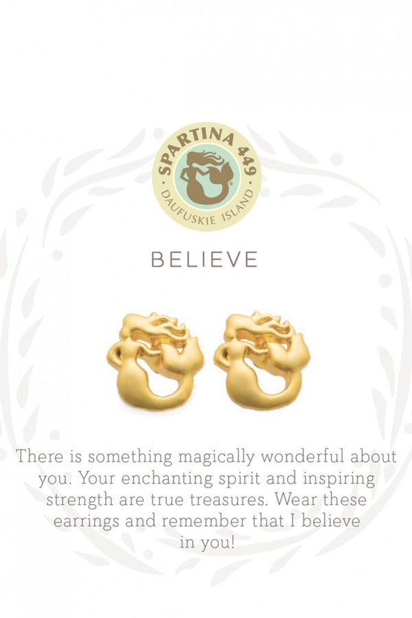 Sea La Vie Earrings - Gold Believe Mermaid