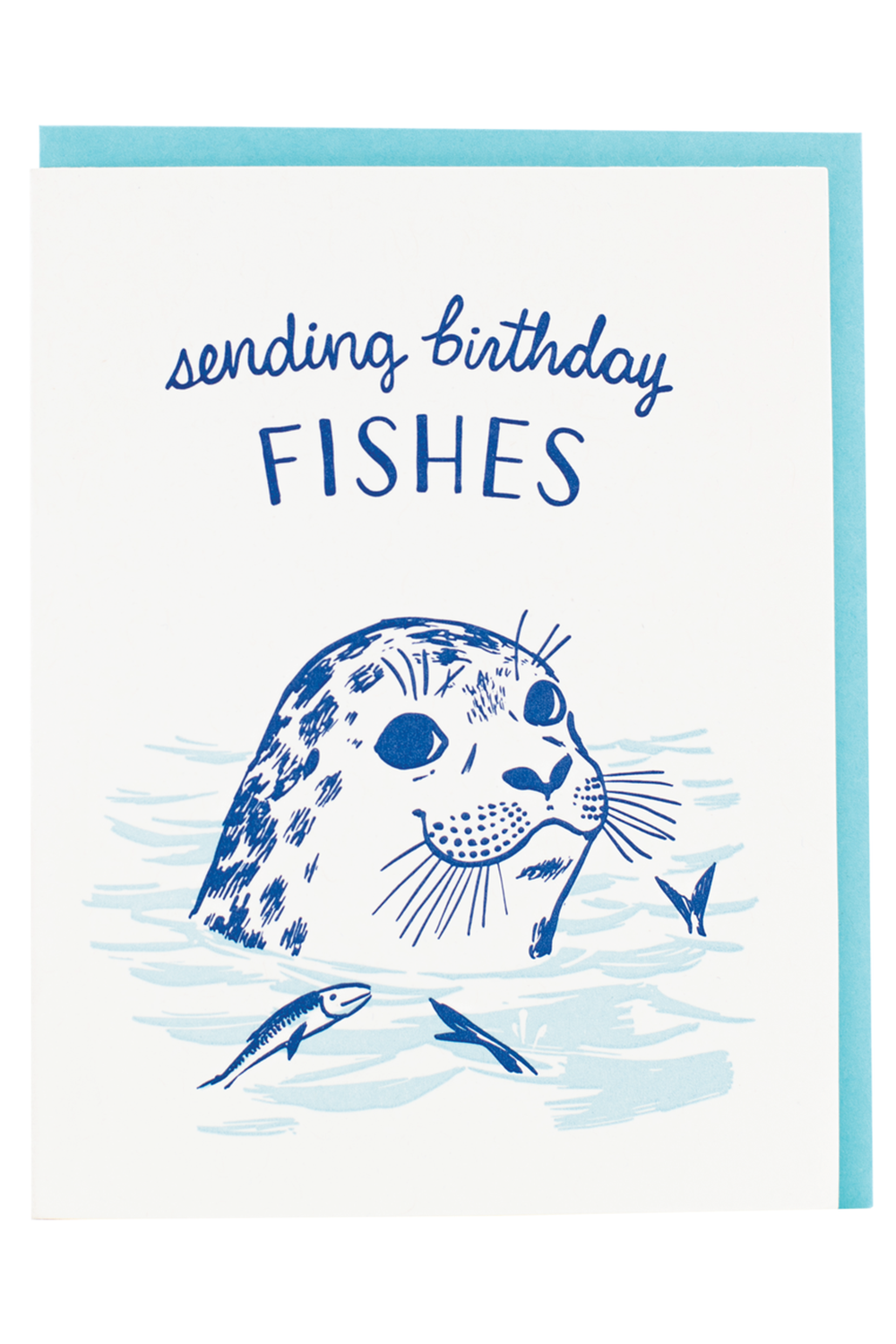 Smudgey Greeting Card - Seal Bday