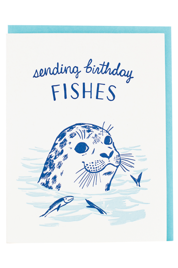 Smudgey Greeting Card - Birthday Seal
