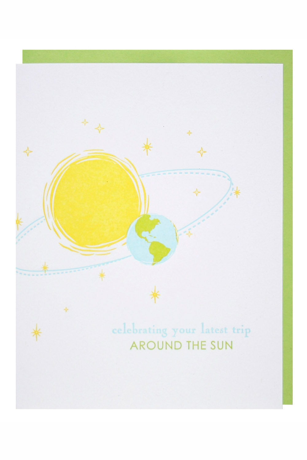 Smudgey Greeting Card - Birthday Sun & Earth