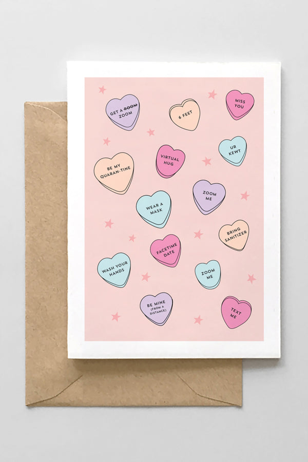 SIDEWALK SALE ITEM - Clever Valentine Greeting Card - Pandemic Sweethearts