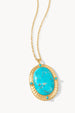 Naia Large Oval Necklace - Turquoise