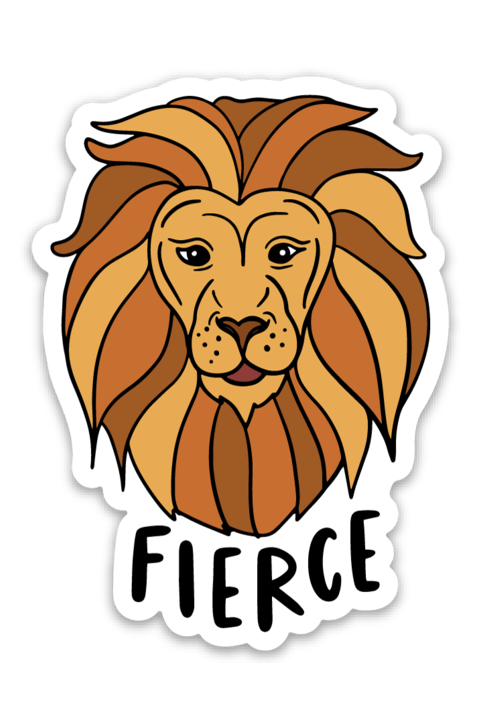 Trendy Sticker - Lion Fierce