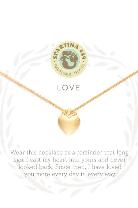 Sea La Vie Necklace - Gold Love Heart