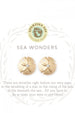 Sea La Vie Earrings - Gold Sea Wonders Sand Dollar