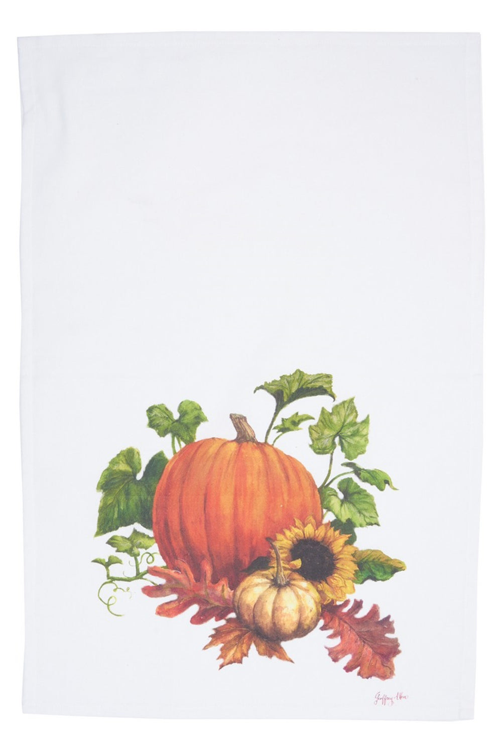 Fall Flour Sack Towel - Chalk Pumpkin