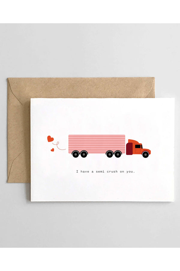 SIDEWALK SALE ITEM - Clever Valentine Greeting Card - Semi Crush