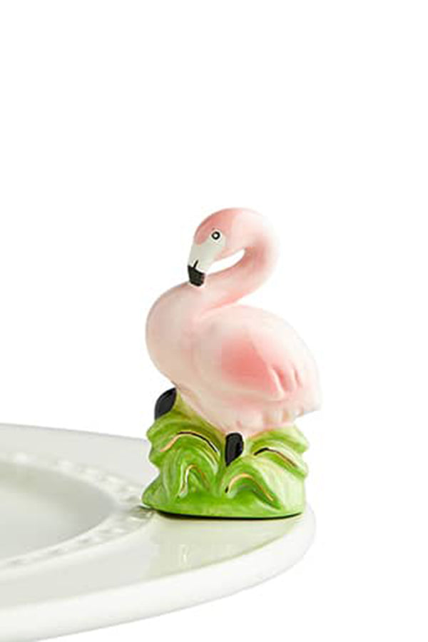 Nora Fleming Mini Attachment - Tickled Pink Flamingo