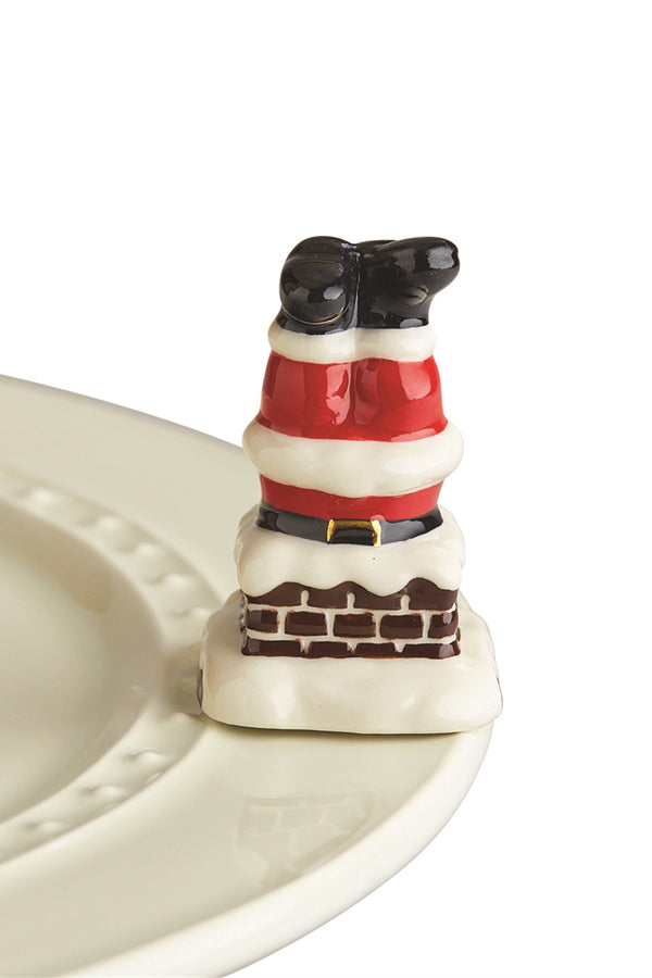 Nora Fleming Mini Attachment - Down the Chimney Santa