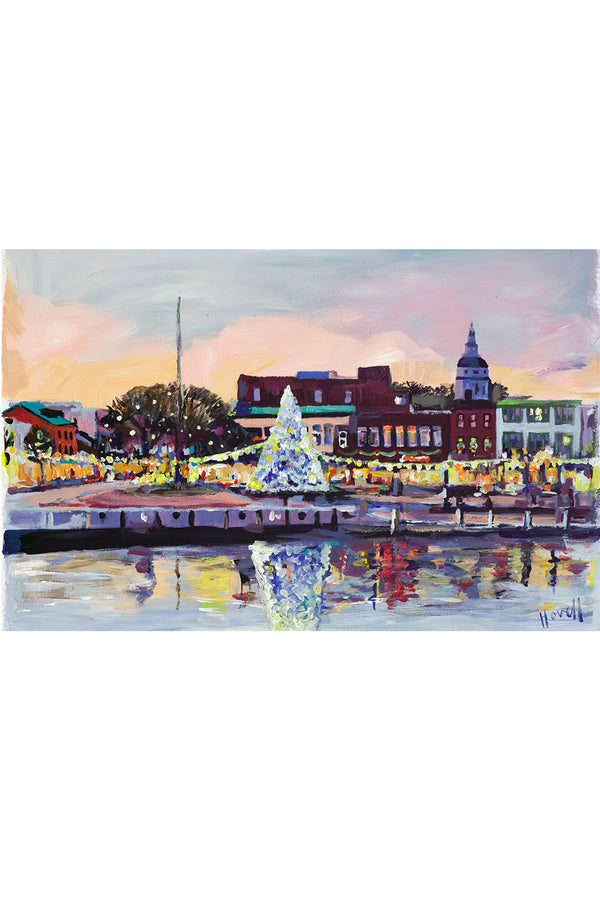 Kim Hovell Art Print - Annapolis Christmas Tree