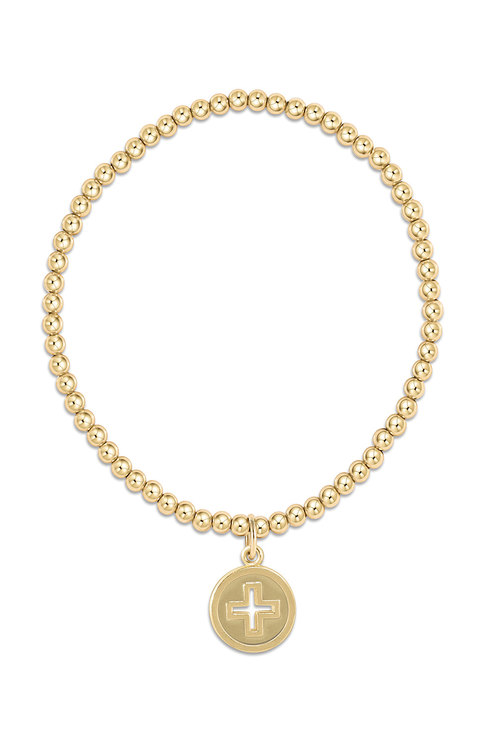 EN Classic Bracelet with Signature Cross Disc - Gold