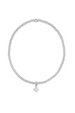 EN Signature Cross Charm Bracelet - Sterling Silver