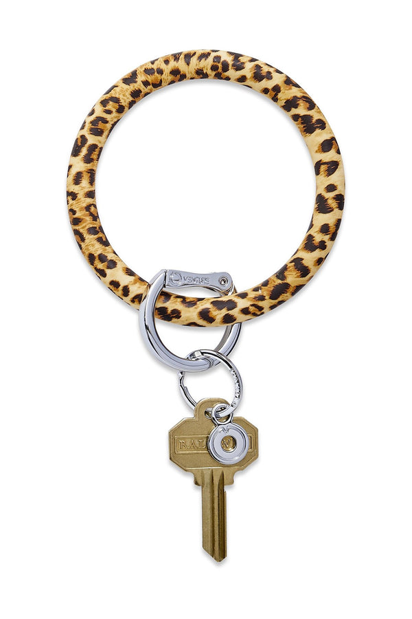 Silicone Big O Key Ring - Print Cheetah