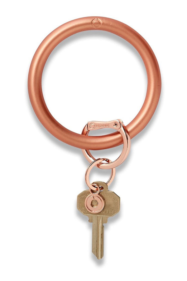 Silicone Big O Key Ring - Solid Rose Gold