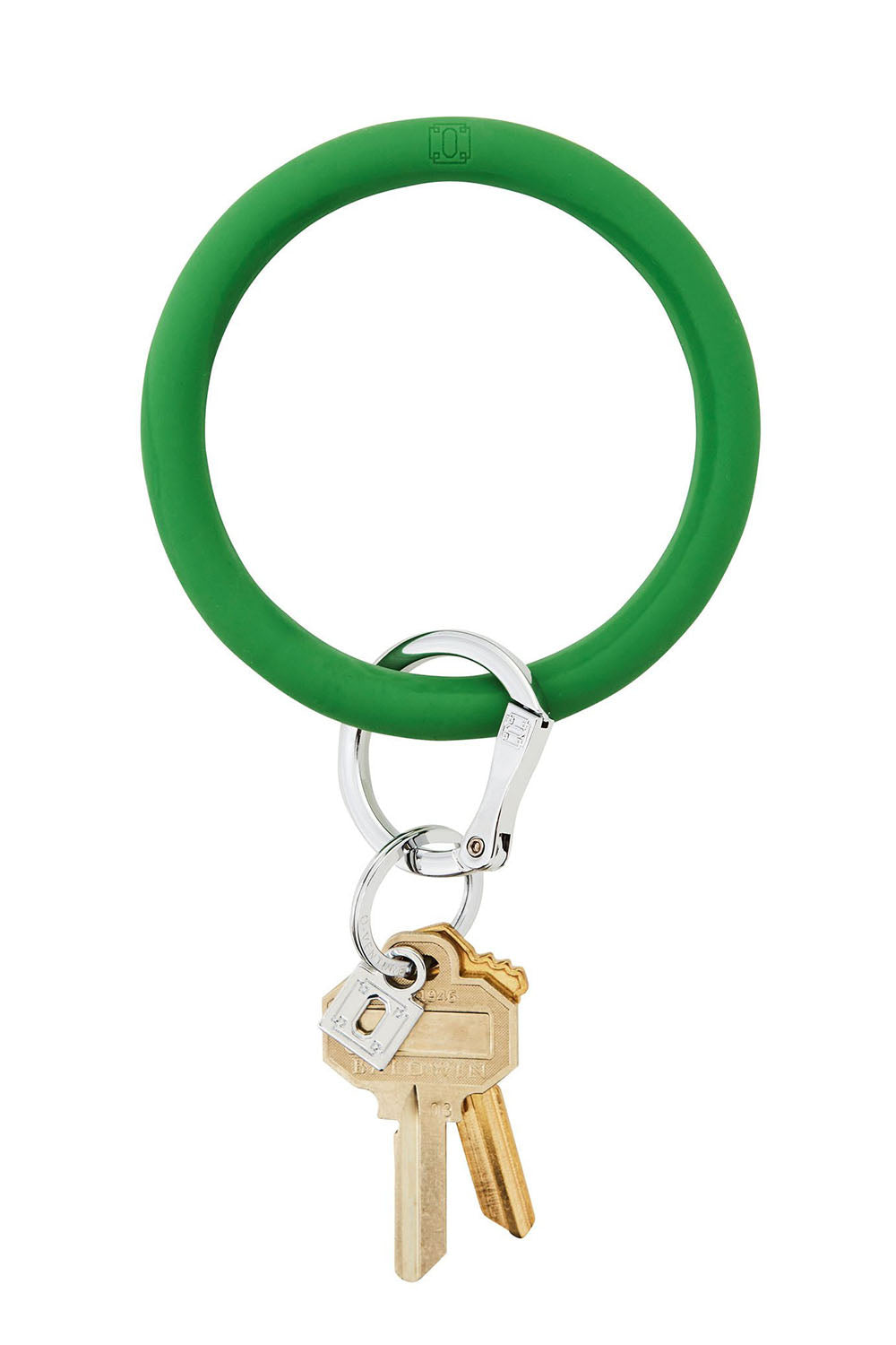 Silicone Big O Key Ring - Solid Shamrock Green