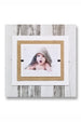 Cape Cod Single Picture Frame - White (with Burlap)