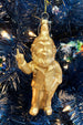 Funky Ornament - Naughty Gold Gnome