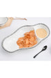 Salerno 2 Section Serving Piece - White Silver
