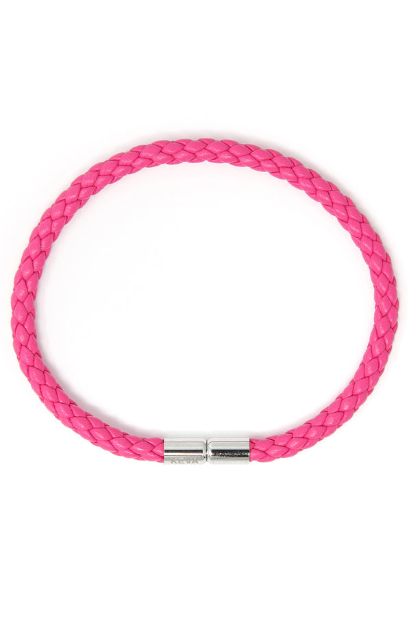 SIDEWALK SALE ITEM - Keva Braided Bracelet - Hot Pink