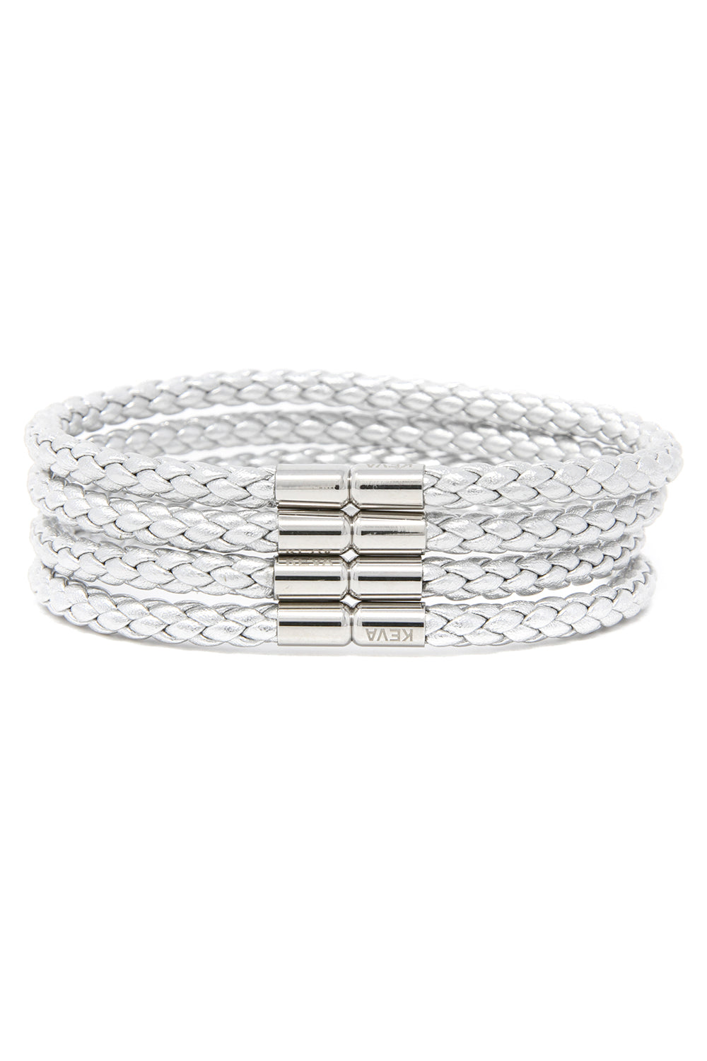SIDEWALK SALE ITEM - Keva Braided Bracelet - Silver