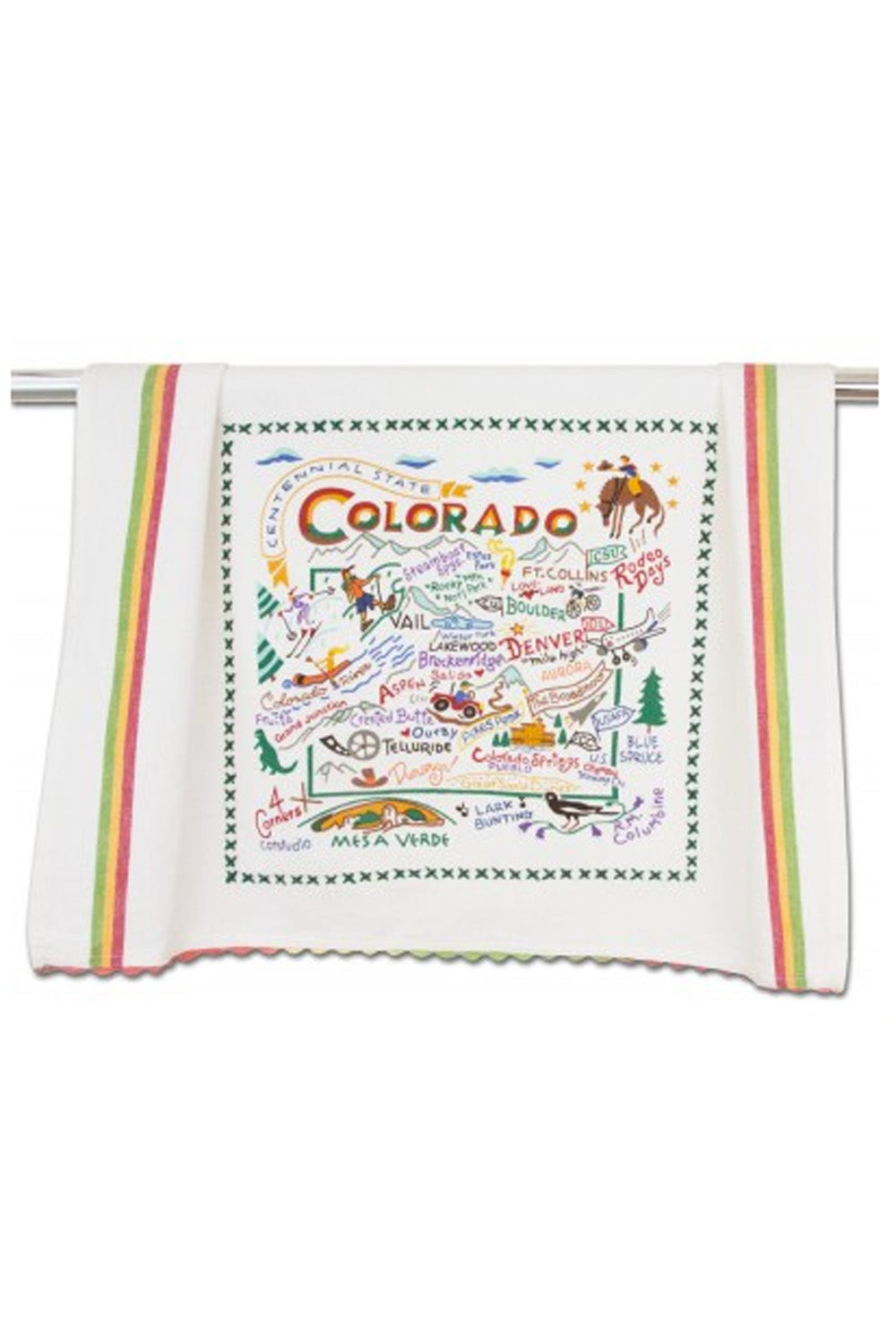 CS Embroidered Dish Towel  - Colorado