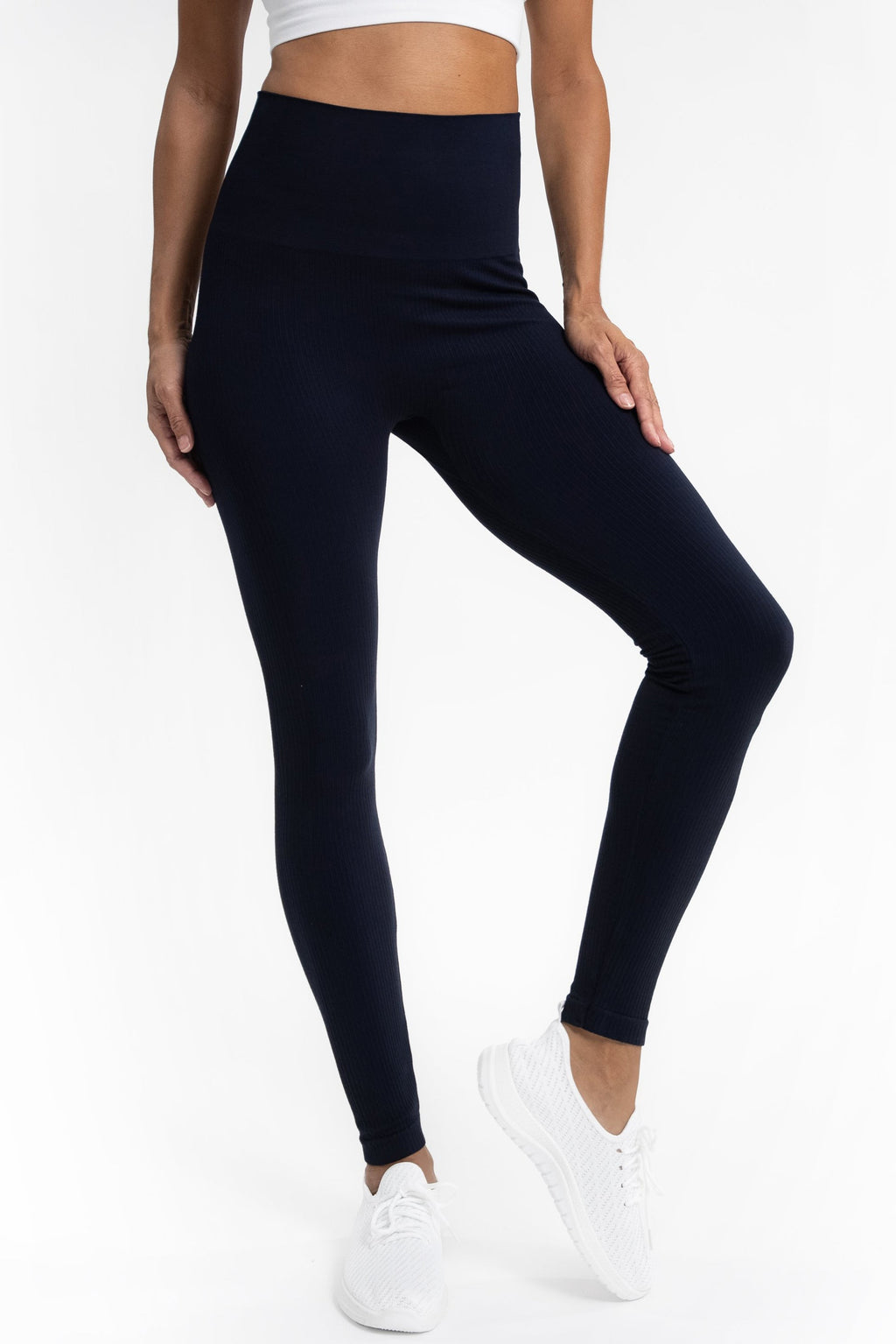 High Waisted Control Top Leggings - Navy