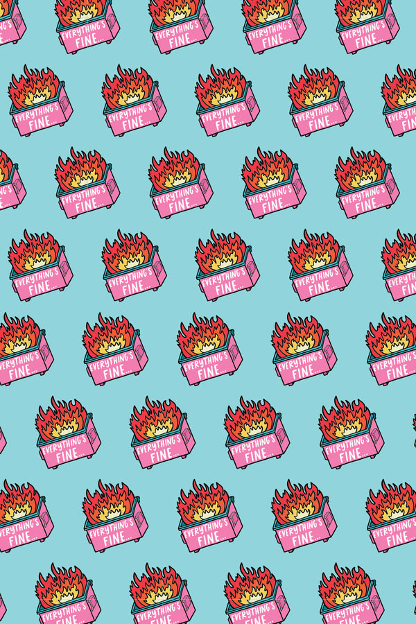Trendy Wrapping Paper - Dumpster Fire