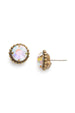 Simplicity Stud Earring - Crystal Abalone