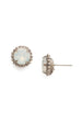 Simplicity Stud Earring - White Opal