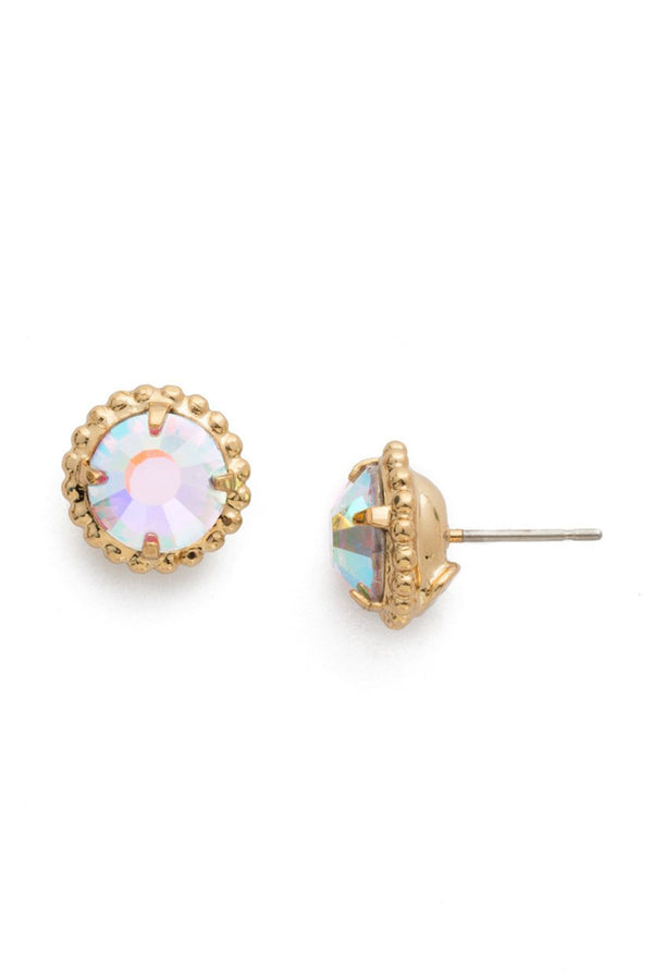 Simplicity Stud Earring - Crystal Abalone