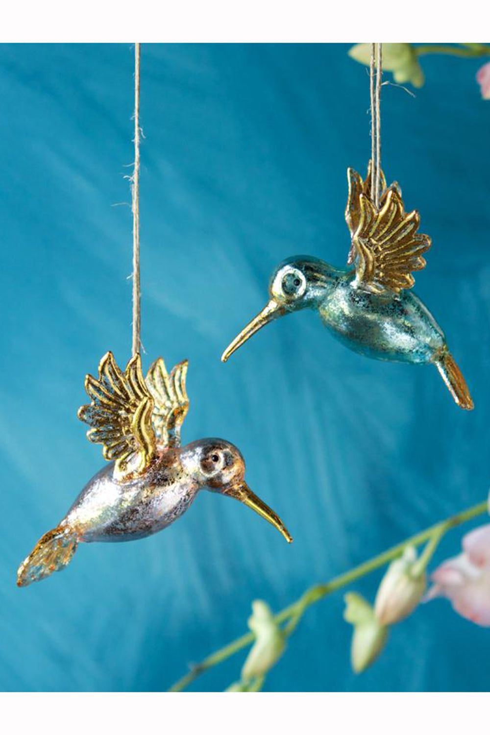 Glass Ornament - Hummingbird