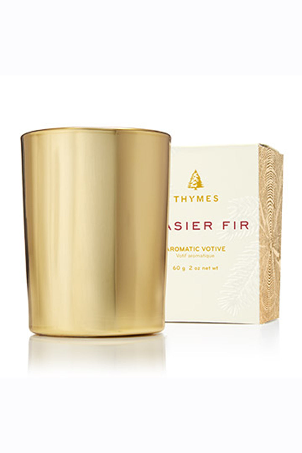 Frasier Fir Gilded Gold Votive Candle