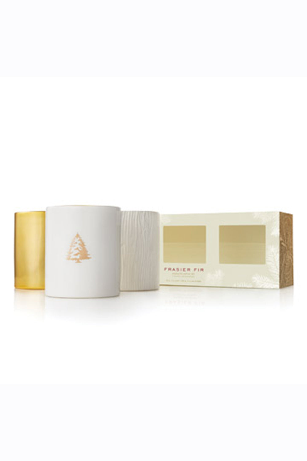 Frasier Fir Gilded Gold Candle Trio