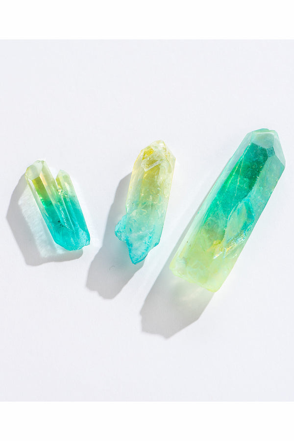 Yellow Green Ombre Crystal Point