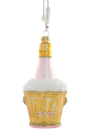 Glass Ornament - Whimsical Cheers Bucket