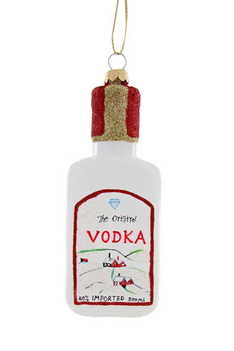 Glass Ornament - Bottle of Vodka