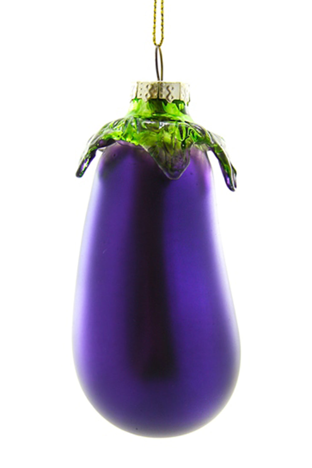 Glass Ornament - Eggplant