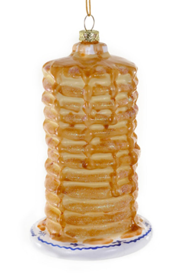 Glass Ornament - Big Stack of Pancakes