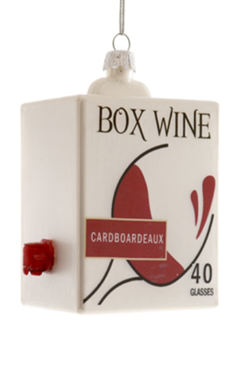 Glass Ornament - Boxed Wine