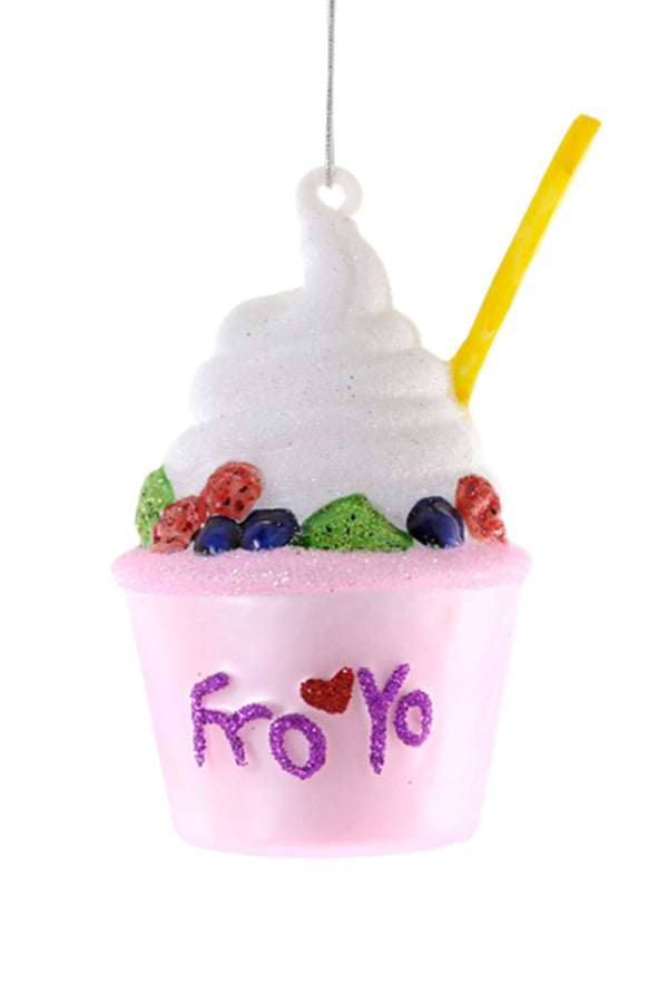 Glass Ornament - Fro Yo Frozen Yogurt