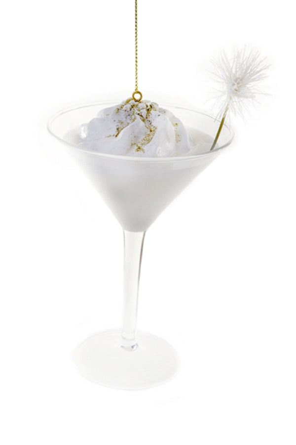 Glass Ornament - White Christmas Cocktail