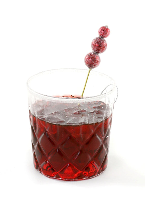 Glass Ornament - Cranberry Cocktail