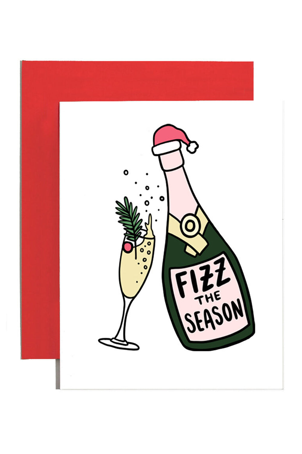 Trendy Holiday Card - Fizz the Season