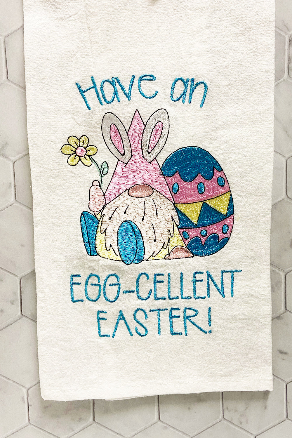 Flour Sack Towel - Easter Gnome