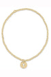 EN Classic Gold Bead Bracelet - Blessed Small Charm