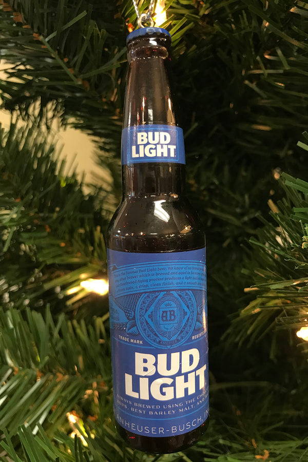 Funky Ornament - Plastic Bud Light Bottle