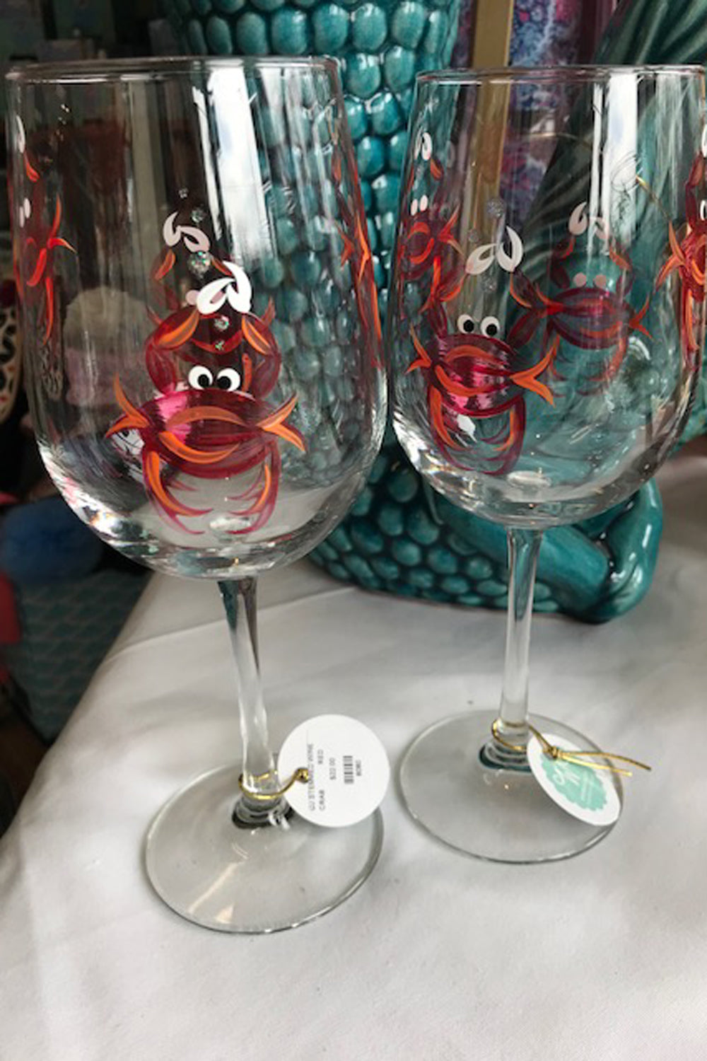 DJ Stemmed Wine Glass - Crab Red – Shop Whimsicality