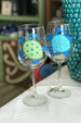 DJ Stemmed Wine Glass - Sea Turtle